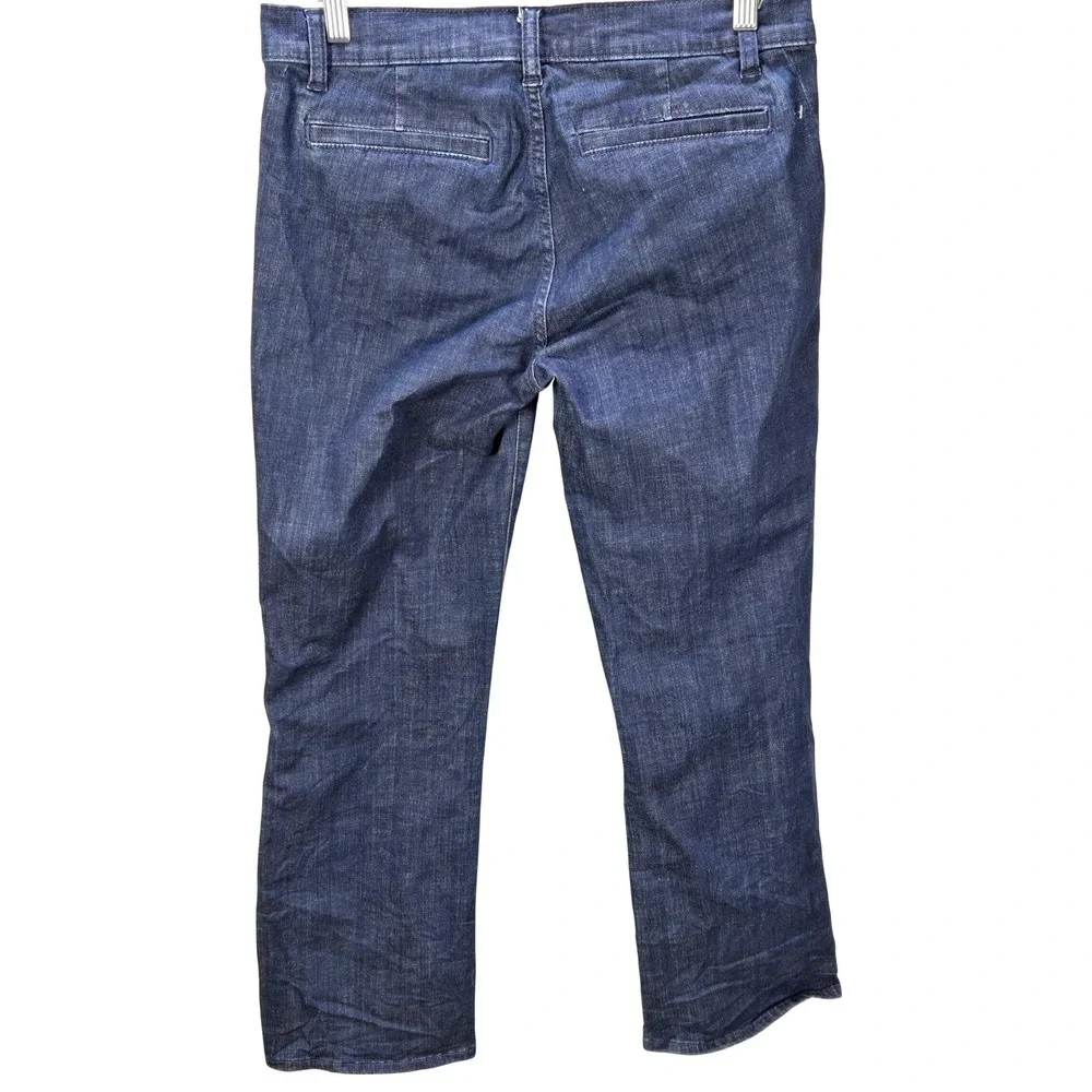 Women's Tory Burch Size 8 Dark Wash Straight Leg Trouser Jeans Classic